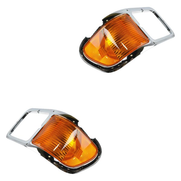 DIY Solutions® - Chrome Headlight Bezels with Turn Signal/Corner Lights