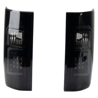 DIY Solutions® - Driver and Passenger Side Black/Smoke Fiber Optic LED Tail Lights
