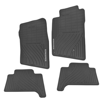 DIY Solutions® - 1st & 2nd Row Black Rubber Floor Mat Set