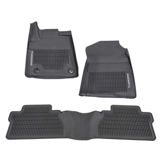 DIY Solutions® - 1st & 2nd Row Black Rubber Floor Mat Set