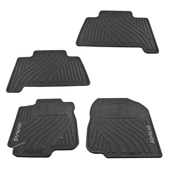 DIY Solutions® - 1st & 2nd Row Black Rubber Floor Mat Set