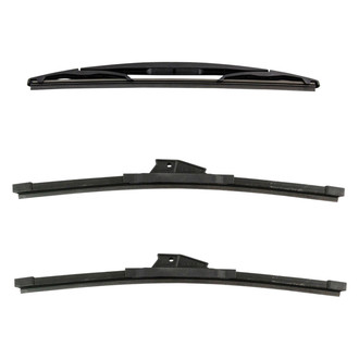 DIY Solutions® - Driver (15"), Passenger Side (15") and Rear (12") Black Wiper Blade Set