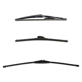 DIY Solutions® - Driver (26"), Passenger Side (17") and Rear (12") Black Wiper Blade Set