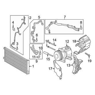 Dodge OE - Air Conditioner & Heater - Condenser, Compressor & Lines (1.3L)