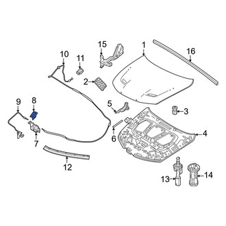 Dodge OE - Front Hood Latch Striker Plate