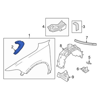 Dodge OE - Front Left Lower Fender Bracket