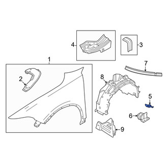 Dodge OE - Rear Right Upper Fender Bracket