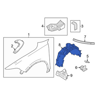 Dodge OE - Front Left Fender Splash Shield