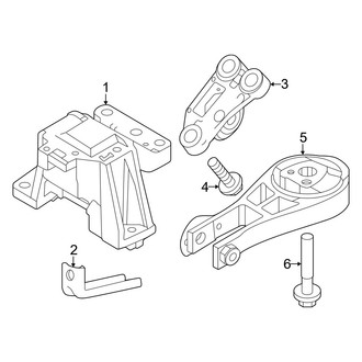 Dodge OE - Engine / Transaxle - Engine & Transmission Mounting (1.3L)