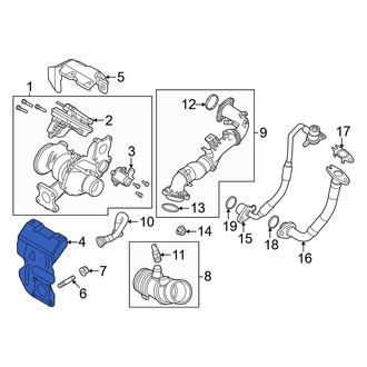 Dodge OE - Lower Turbocharger Mount Heat Shield