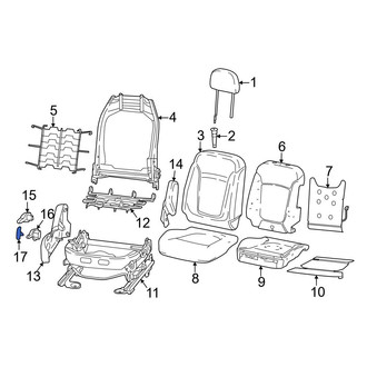 Dodge OE - Right Seat Height Adjuster Handle Cover