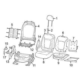 Dodge OE - Seats & Tracks - Passenger Seat Components (W/O Power)