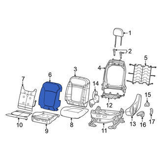 Dodge OE - Front Left Seat Back Cushion