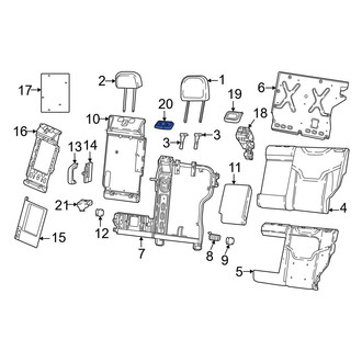 Dodge OE - Rear Seat Belt Trim Bezel