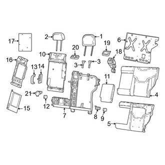 Dodge OE - Seats & Tracks - Rear Seat Components (60% Side, Seat Back)