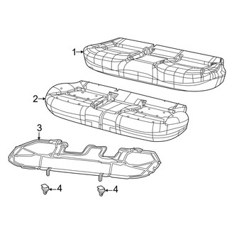 Dodge OE - Seats & Tracks - Rear Seat Components (Seat Cushion)