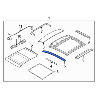 Dodge OE - Rear Sunroof Molding
