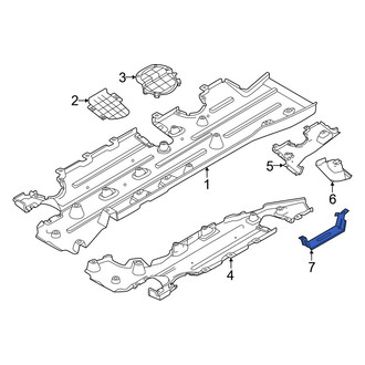 Dodge OE - Floor Pan Splash Shield Bracket