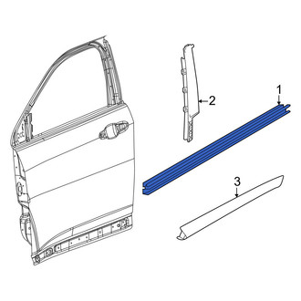 Dodge OE - Front Left Door Belt Molding