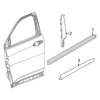 Dodge OE - Front Door - Exterior Trim
