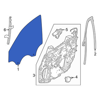 Dodge OE - Rear Left Door Glass
