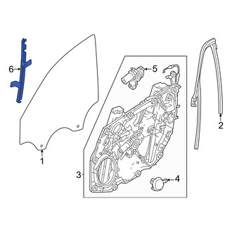 Dodge OE - Front Left Window Regulator Guide