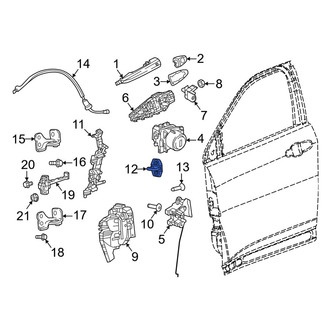 Dodge OE - Front Door Lock Striker Plate