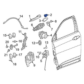 Dodge OE - Front Left Exterior Door Handle Cover