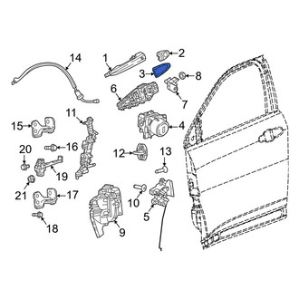 Dodge OE - Rear Exterior Door Handle Cover Gasket