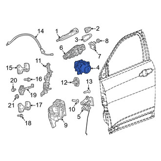 Dodge OE - Front Left Door Lock Cylinder