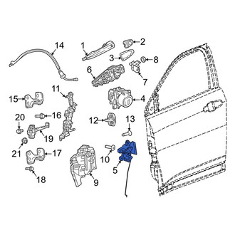 Dodge OE - Front Left Door Lock Operating Rod