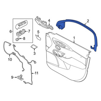 Dodge OE - Front Right Door Window Molding