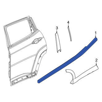 Dodge OE - Rear Right Door Belt Molding
