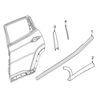 Dodge OE - Rear Door - Exterior Trim
