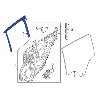 Dodge OE - Front Left Window Channel