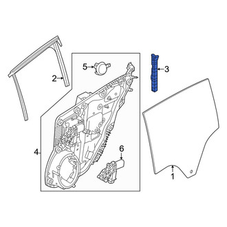 Dodge OE - Rear Left Window Regulator Guide