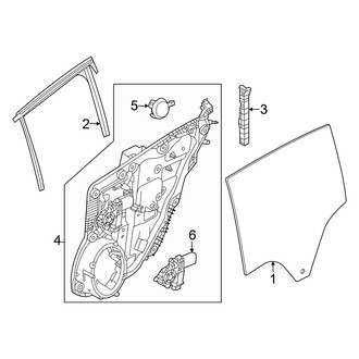 Dodge OE - Rear Door - Glass & Hardware