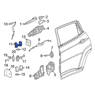 Dodge OE - Rear Left Upper Door Hinge