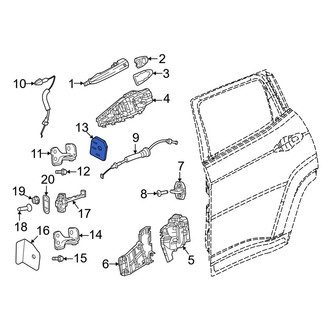 Dodge OE - Rear Left Upper Door Hinge Reinforcement