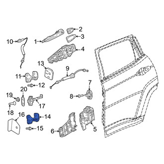 Dodge OE - Rear Left Upper Door Hinge
