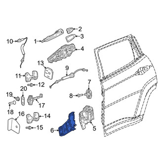 Dodge OE - Rear Left Door Latch Bracket