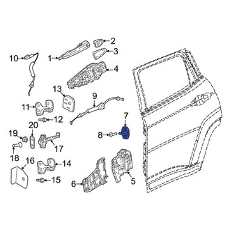 Dodge OE - Front Door Lock Striker Plate