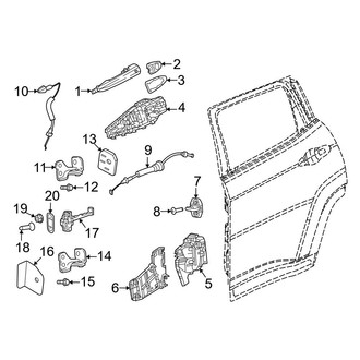 Dodge OE - Rear Door - Lock & Hardware