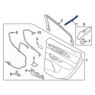 Dodge OE - Rear Right Door Window Belt Weatherstrip