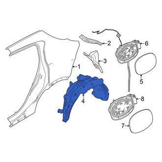 Dodge OE - Rear Left Quarter Panel Splash Shield