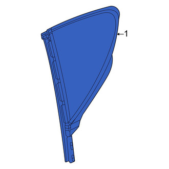 Dodge OE - Rear Left Quarter Glass