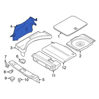 Dodge OE - Rear Left Lower Interior Quarter Panel Trim Panel