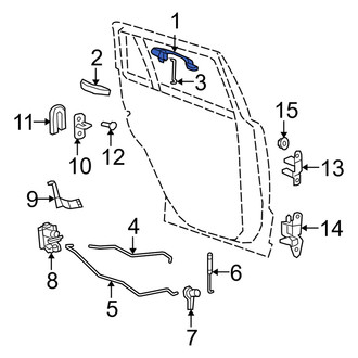 Dodge OE - Rear Left Outer Exterior Door Handle