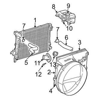 Dodge OE - Cooling - Radiator & Components (1500 4.7L)