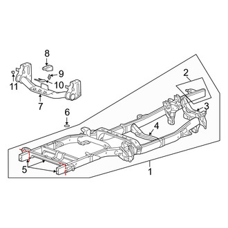 Dodge OE - Frame & Components (Frame & Crossmembers), (1500 RWD)